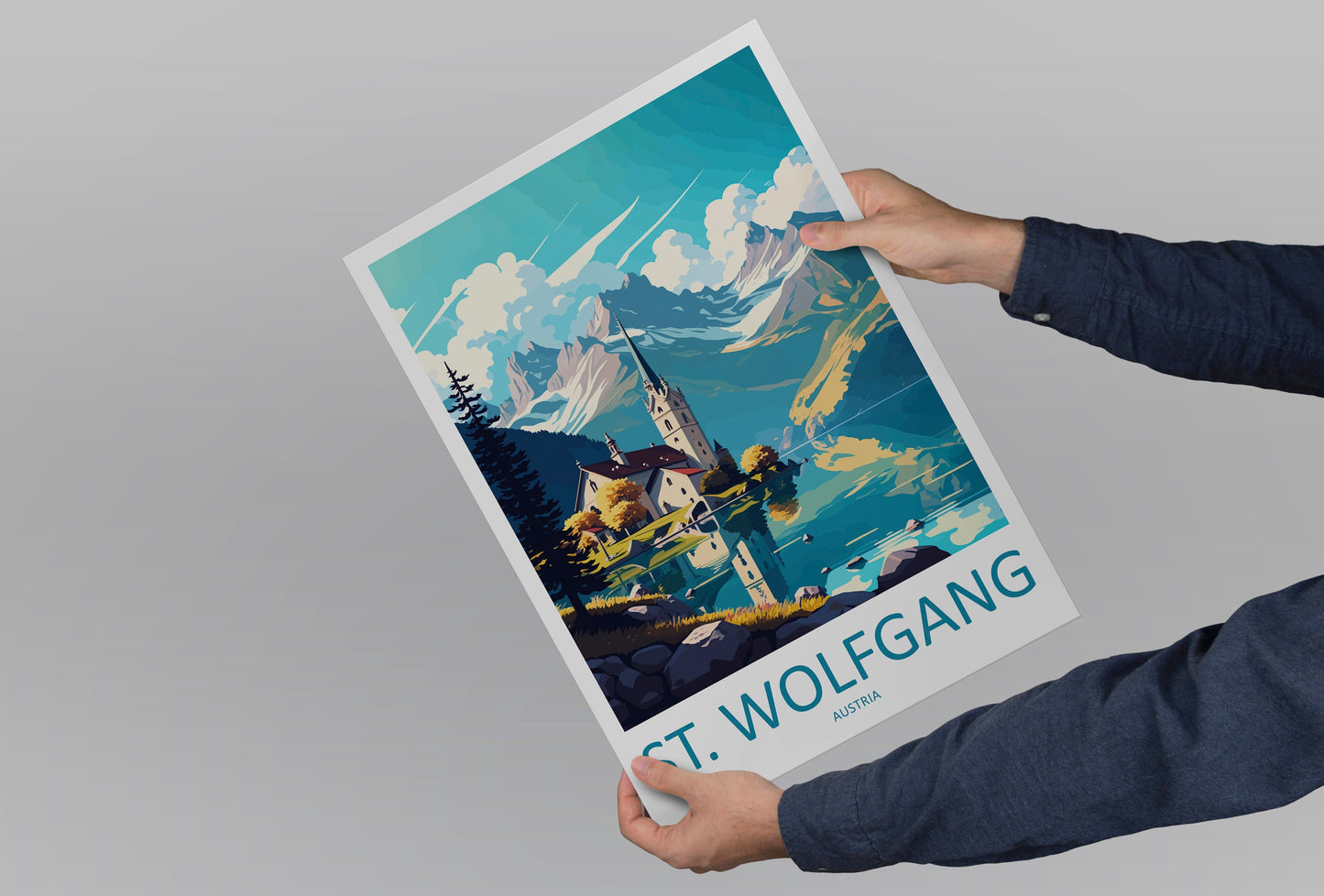 St. Wolfgang Travel Print Wall Art St. Wolfgang Wall Hanging Home Décor St. Wolfgang Gift Art Lovers Austria Art Lover Gift St. Wolfgang