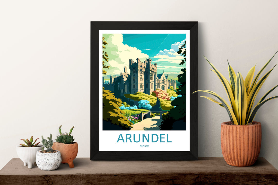 Arundel Travel Print Wall Art Arundel Wall Hanging Home Decoration Arundel Gift Art Lovers Wall Art Print Art Arundel Travel Poster