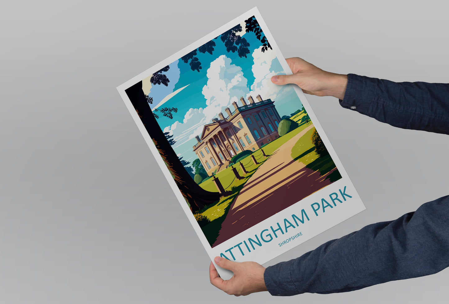 Attingham Park Travel Print Wall Art Attingham Park Wall Hanging Home Decoration Attingham Park Gift Art Lovers Wall Art Print Art