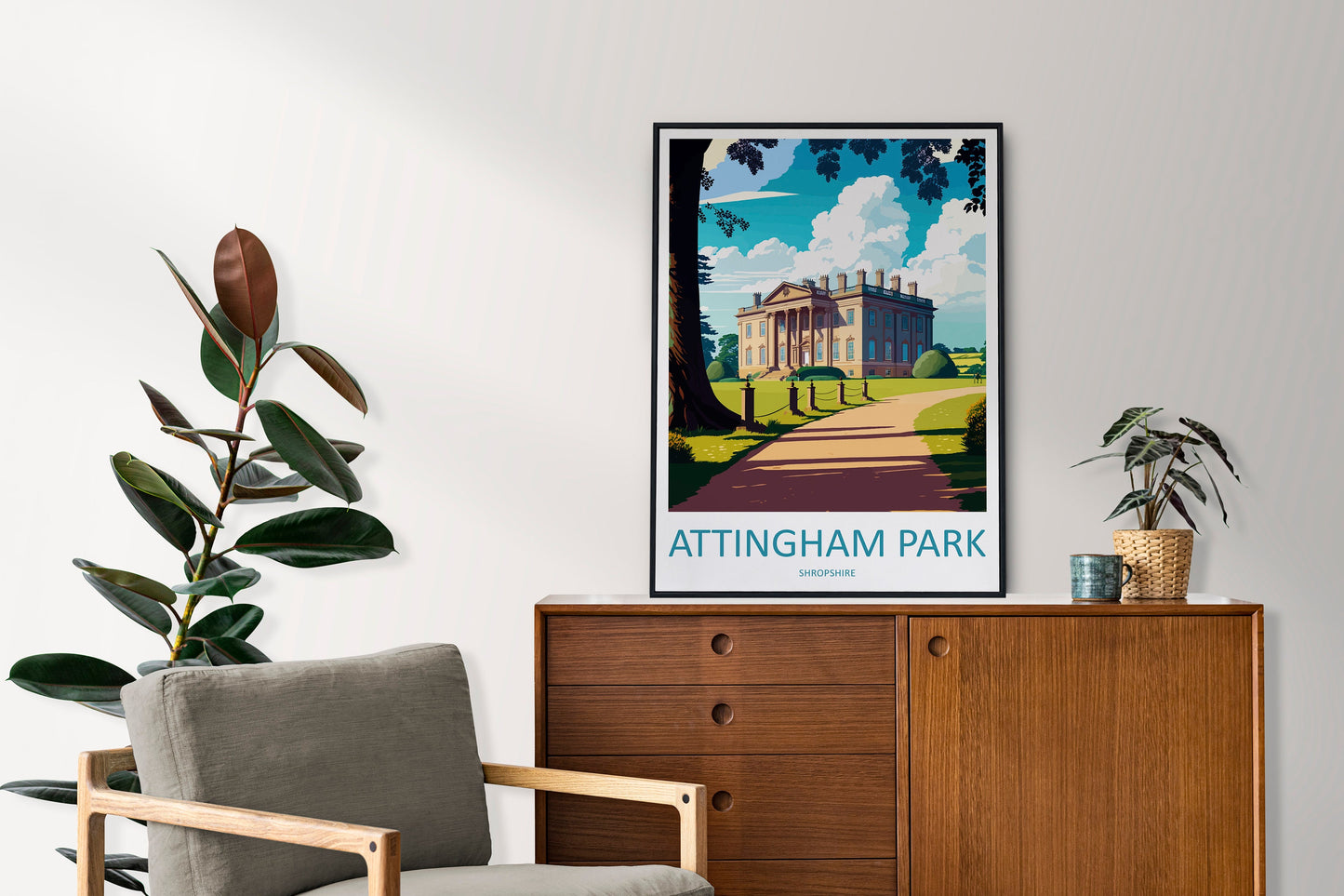 Attingham Park Travel Print Wall Art Attingham Park Wall Hanging Home Decoration Attingham Park Gift Art Lovers Wall Art Print Art