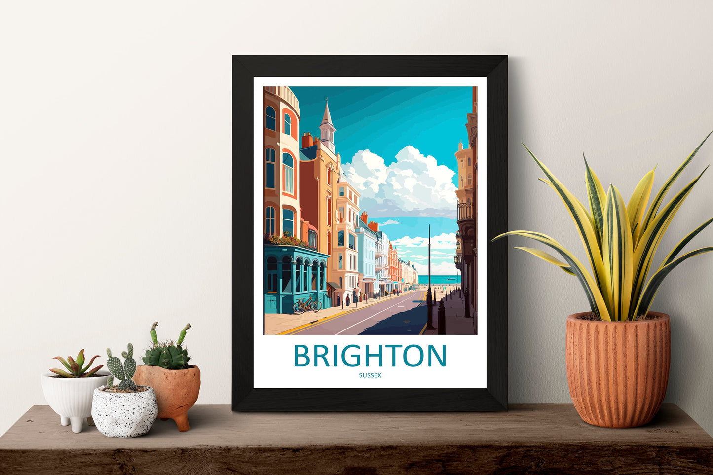 Brighton Travel Print Wall Art Brighton Wall Hanging Home Decoration Brighton Gift Art Lovers Wall Art Print Art Brighton Travel Poster