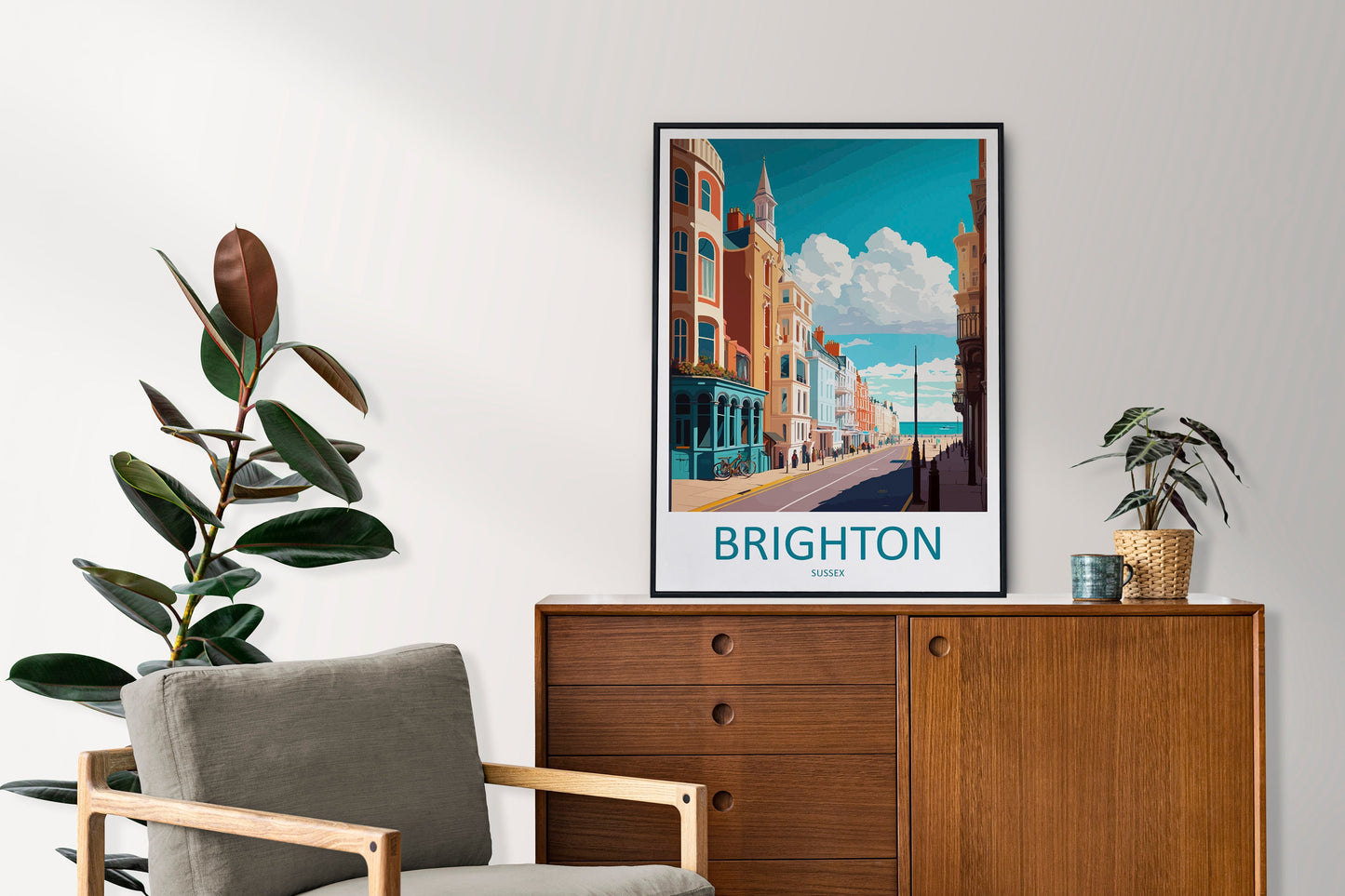 Brighton Travel Print Wall Art Brighton Wall Hanging Home Decoration Brighton Gift Art Lovers Wall Art Print Art Brighton Travel Poster