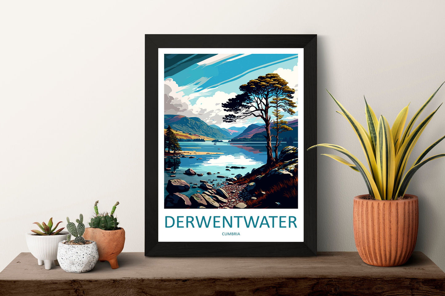 Derwentwater Travel Print Wall Art Derwentwater Wall Hanging Home Decor Derwentwater Gift Art Lovers Wall Art Print Art Derwentwater Art