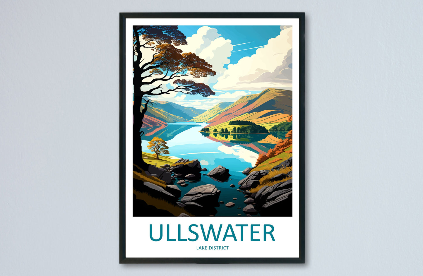 Ullswater Travel Print Wall Art Ullswater Wall Hanging Home Decoration Ullswater Gift Art Lovers Wall Art Print Art Ullswater Travel Art