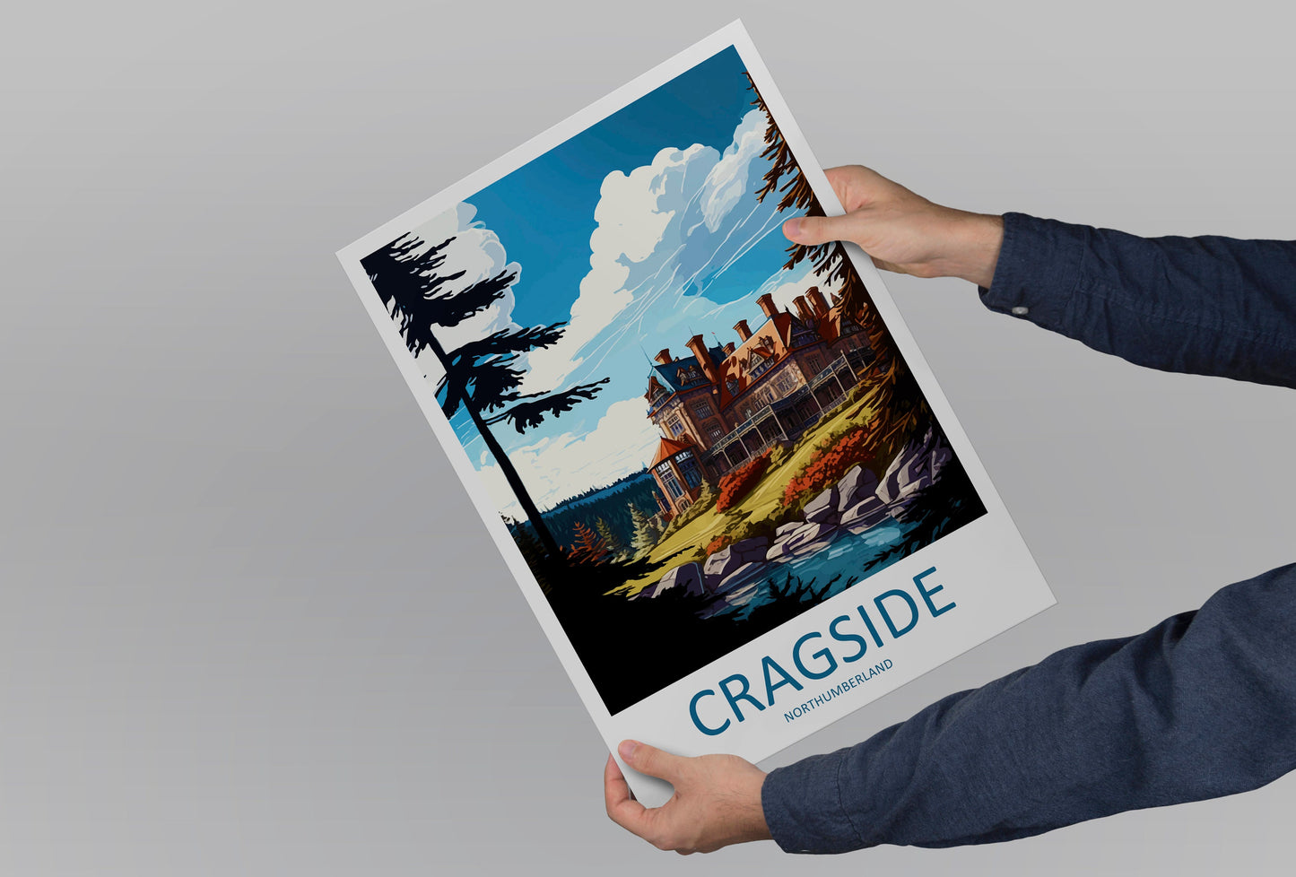 Cragside Travel Print Wall Art Cragside Wall Hanging Home Decoration Cragside Gift Art Lovers Wall Art Print Art Cragside Travel Art