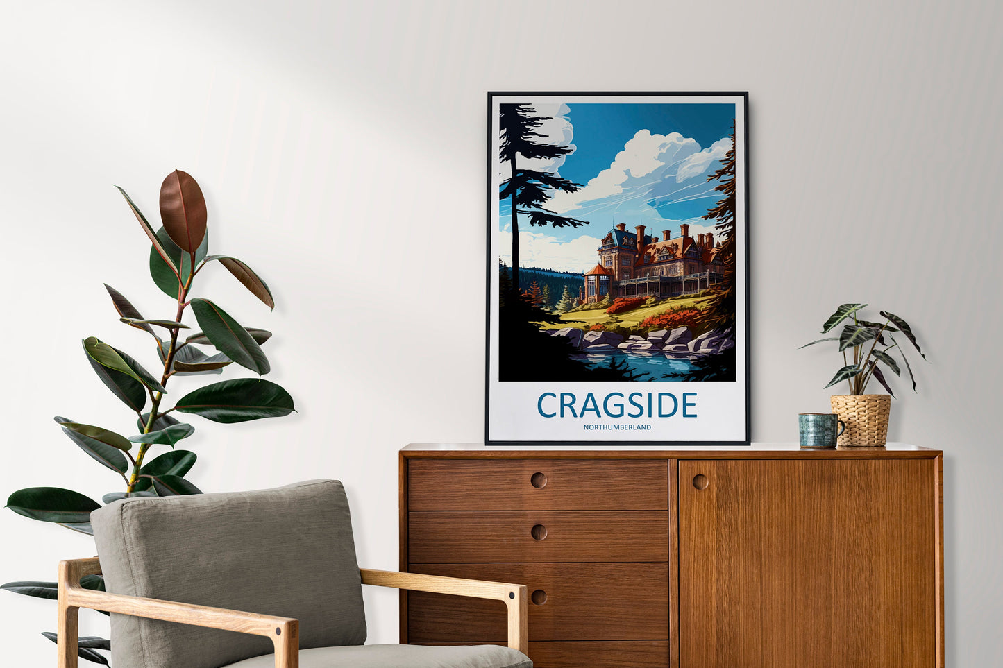 Cragside Travel Print Wall Art Cragside Wall Hanging Home Decoration Cragside Gift Art Lovers Wall Art Print Art Cragside Travel Art
