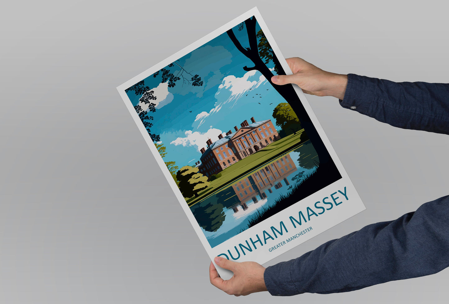 Dunham Massey Travel Print Wall Art Dunham Massey Wall Hanging Home Decor Dunham Massey Gift Art Lovers Wall Art Print Art Dunham Massey Art