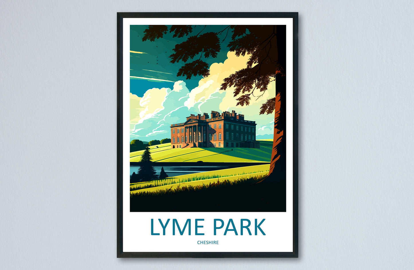 Lyme Park Travel Print Wall Art Lyme Park Wall Hanging Home Decoration Lyme Park Gift Art Lovers Wall Art Print Art Lyme Park Travel Art