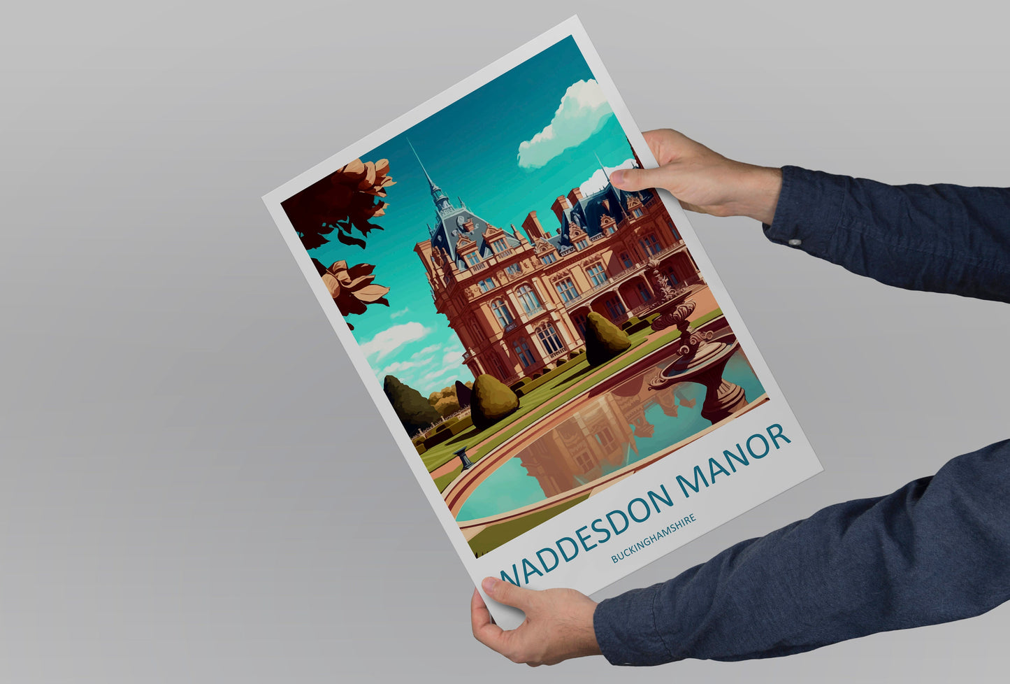 Waddesdon Manor Travel Print Wall Art Waddesdon Manor Wall Hanging Home Decoration Waddesdon Manor Gift Art Lovers Wall Art Print Art