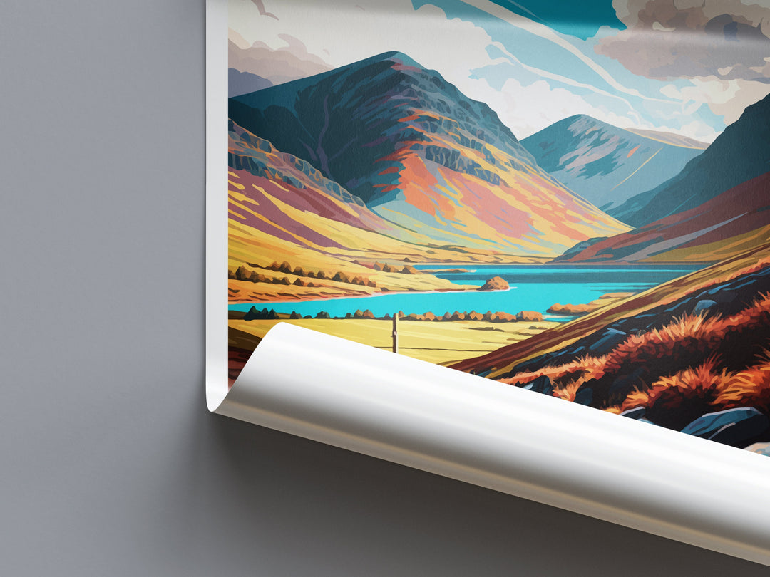 Wasdale Mountain Travel Print Wall Art Wasdale Wall Hanging Home Decoration Wasdale Gift Art Lovers Wall Art Print Art Wasdale Travel Art