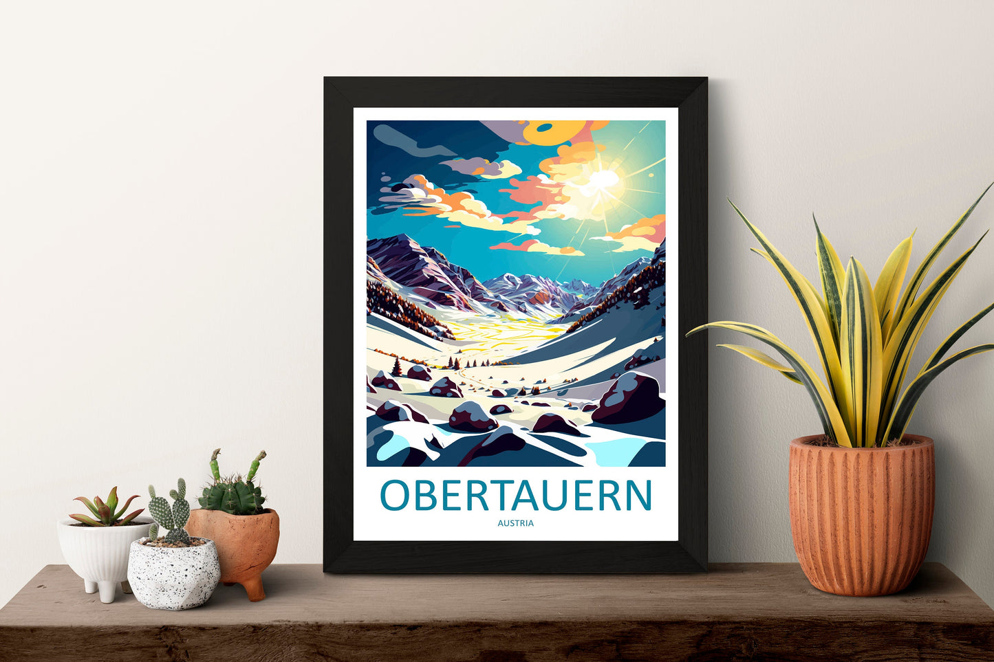 Obertauern Travel Print Wall Art Obertauern Wall Hanging Home Décor Obertauern Gift Art Lovers Austria Art Lover Gift Obertauern Travel Art