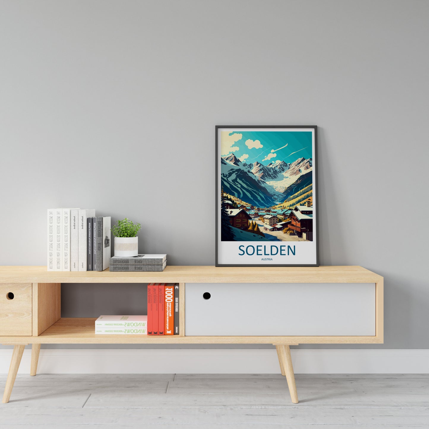 Soelden Travel Print Wall Art Soelden Wall Hanging Home Décor Soelden Gift Art Lovers Austria Art Lover Gift Soelden Travel Poster