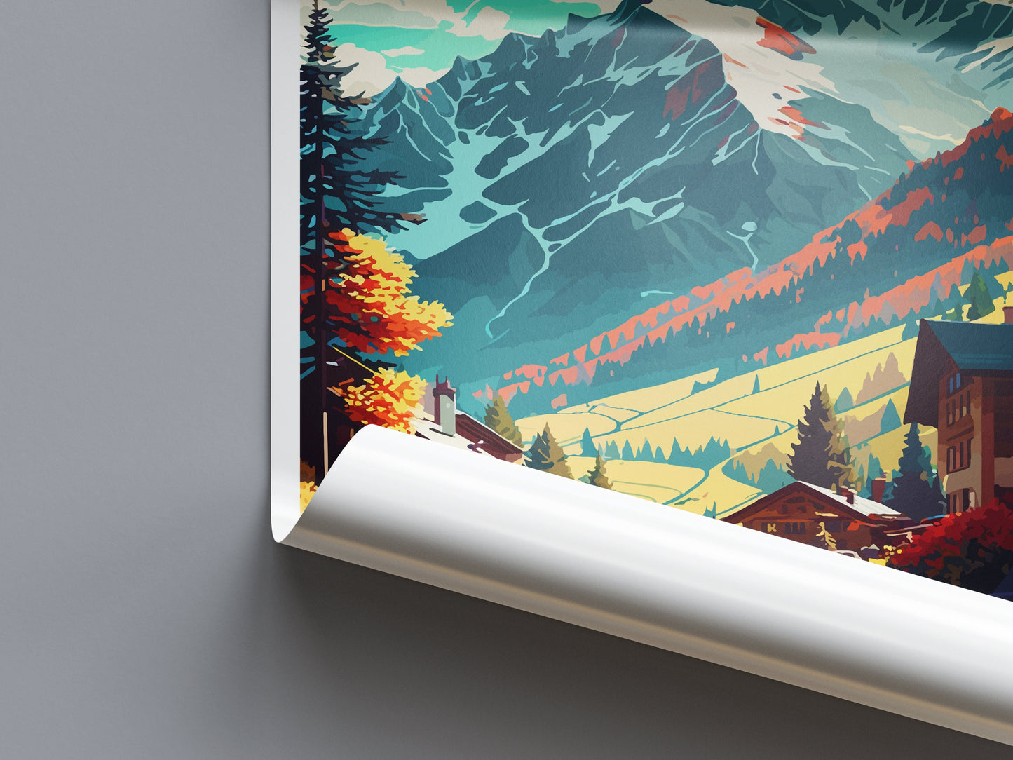Mayrhofen Travel Print Wall Art Mayrhofen Wall Hanging Home Décor Mayrhofen Gift Art Lovers Austria Art Lover Gift Mayrhofen Travel Poster