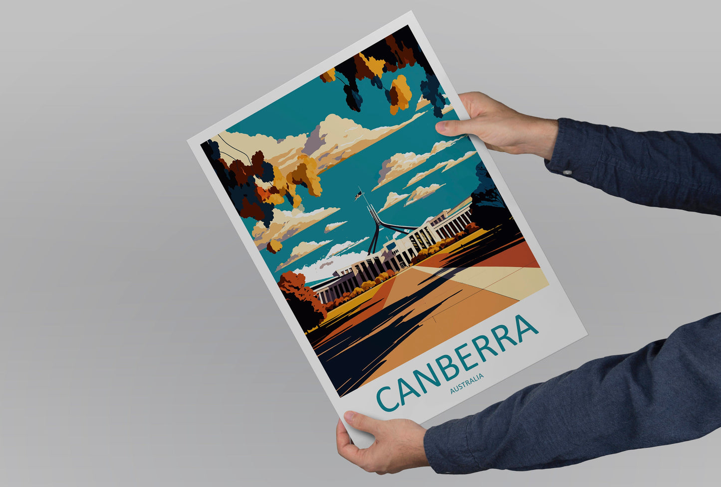 Canberra Travel Print Wall Art Canberra Wall Hanging Home Décor Canberra Gift Art Lovers Wall Art Australia Travel Print Canberra Art