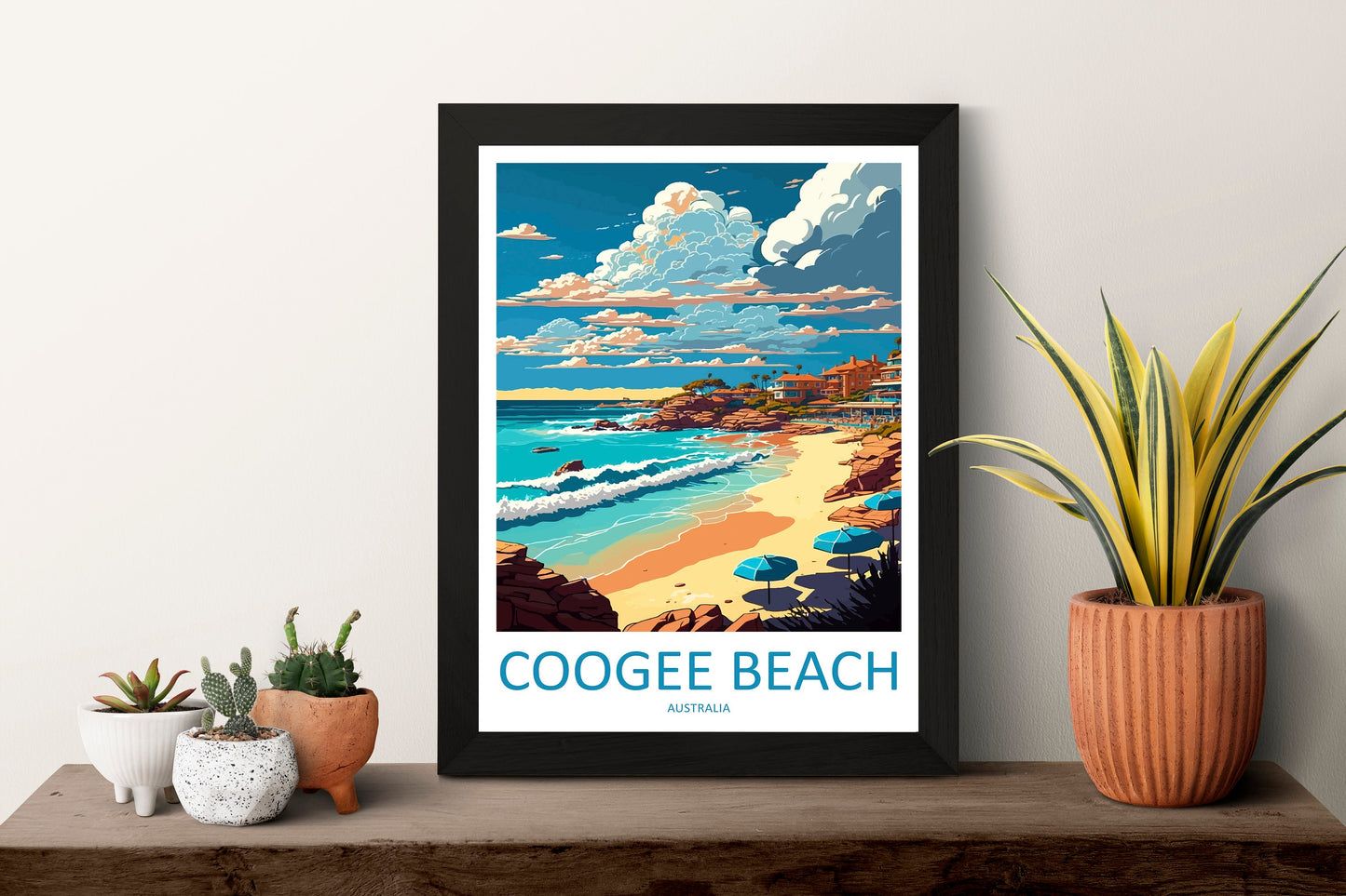 Coogee Beach Travel Print Wall Art Coogee Beach Wall Hanging Home Décor Coogee Beach Gift Art Lovers Wall Art Australia Travel Print