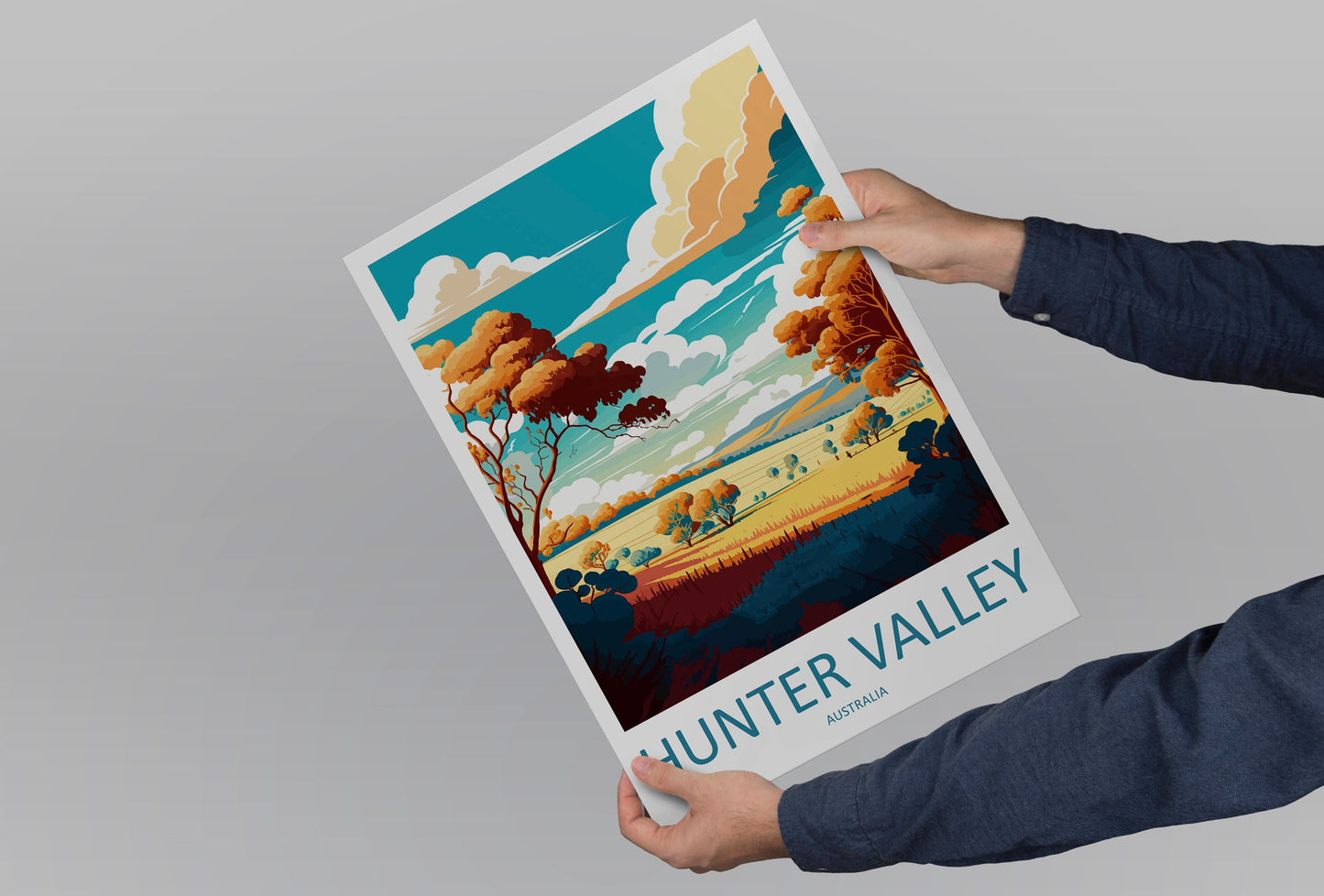 Hunter Valley Travel Print Wall Art Hunter Valley Wall Hanging Home Décor Hunter Valley Gift Art Lovers Wall Art Australia Travel Print