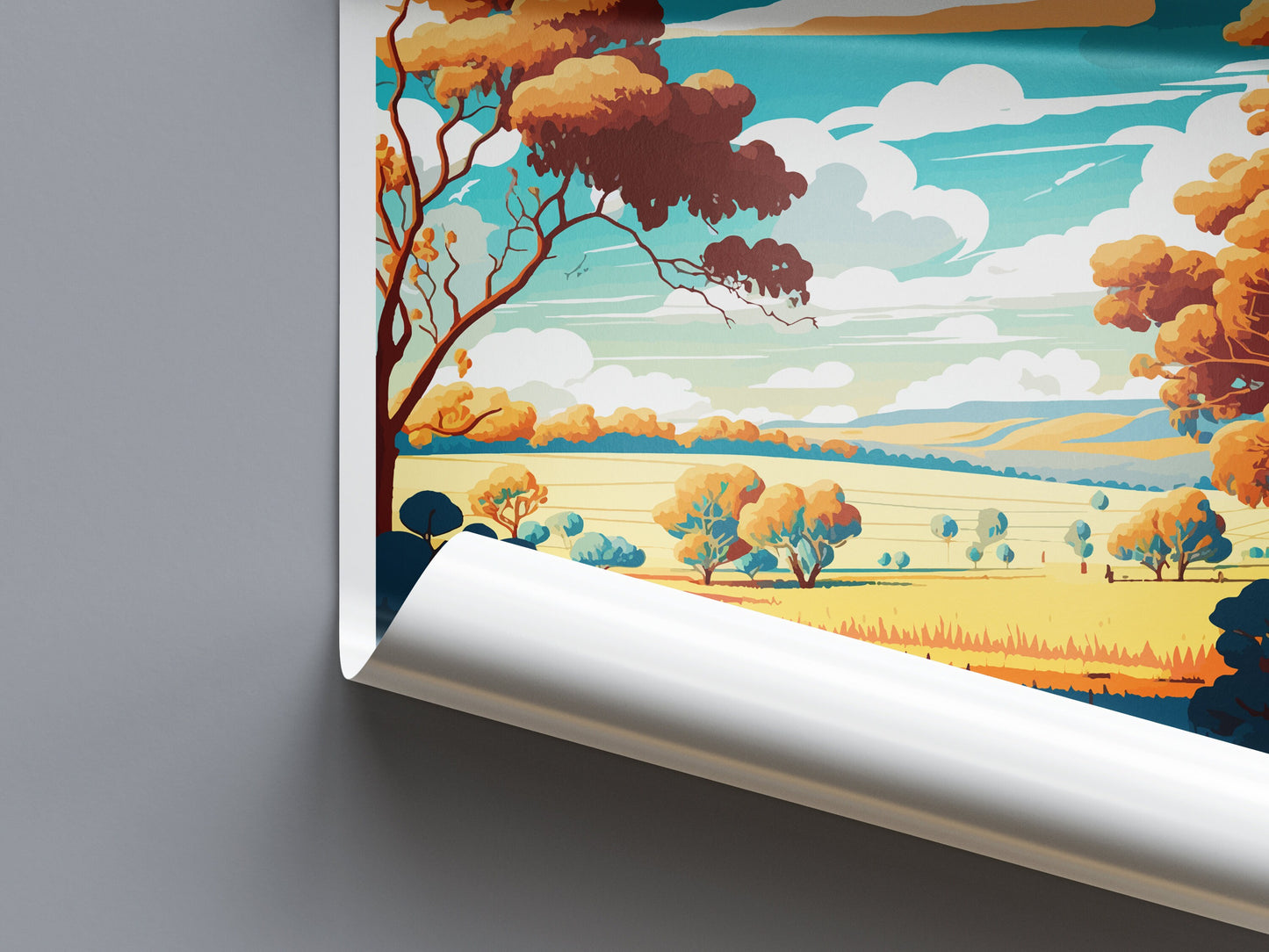 Hunter Valley Travel Print Wall Art Hunter Valley Wall Hanging Home Décor Hunter Valley Gift Art Lovers Wall Art Australia Travel Print