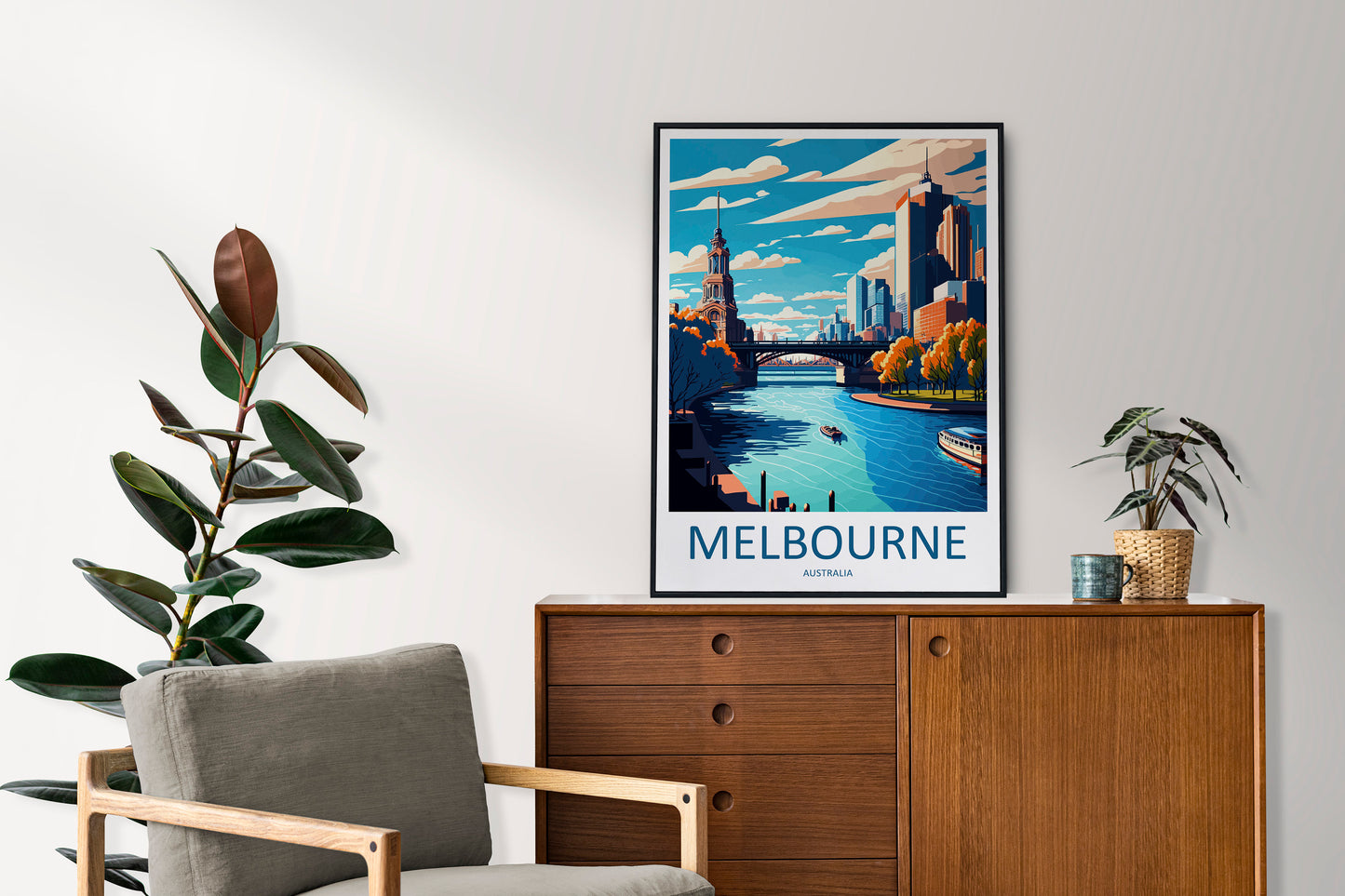 Melbourne Travel Print Wall Art Melbourne Wall Hanging Home Décor Melbourne Gift Art Lovers Wall Art Australia Travel Print