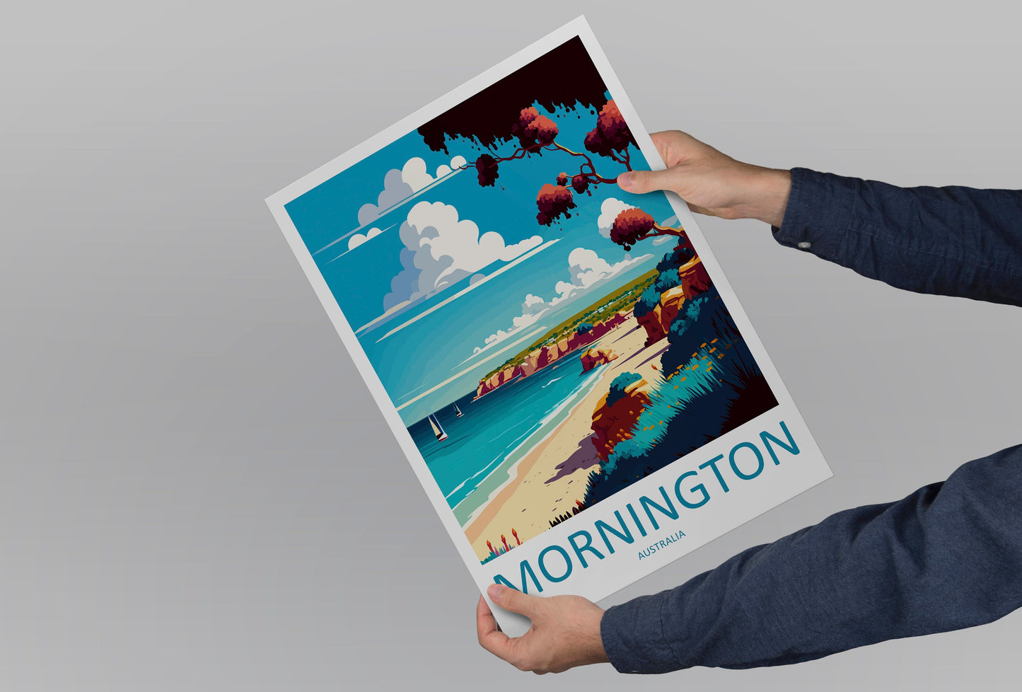 Mornington Peninsula Travel Print Wall Art Mornington Wall Hanging Home Décor Mornington Gift Art Lovers Wall Art Australia Travel Print