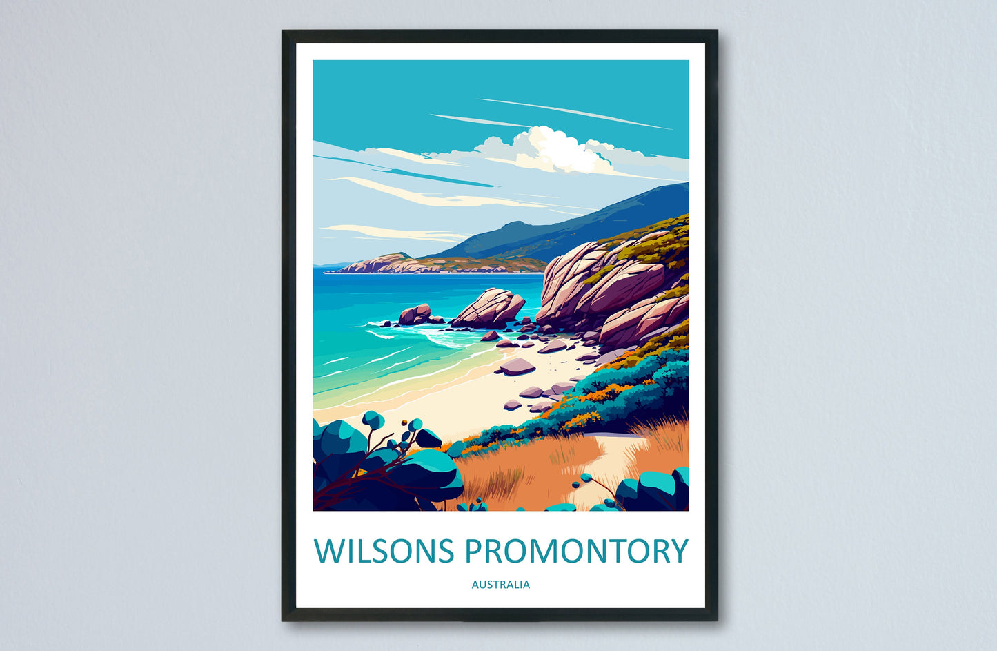 Wilsons Promontory Travel Print Wall Art Wilsons Promontory Wall Hanging Home Décor Wilsons Promontory Gift Art Lovers Wall Art Australia