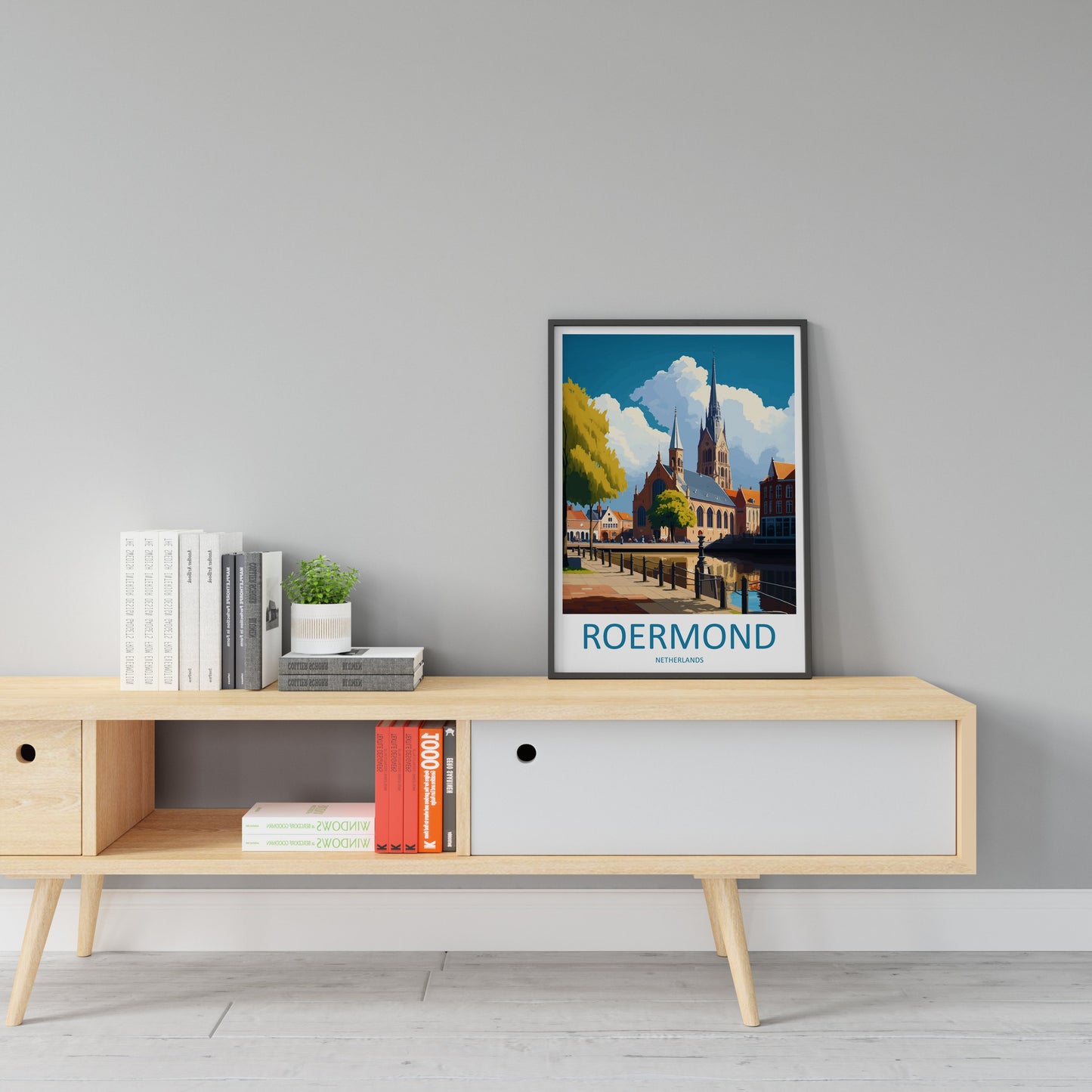 Roermond Travel Print Wall Art Roermond Wall Hanging Home Décor Roermond Gift Art Lovers Netherlands Art Lover Gift Roermond Travel Wall Art