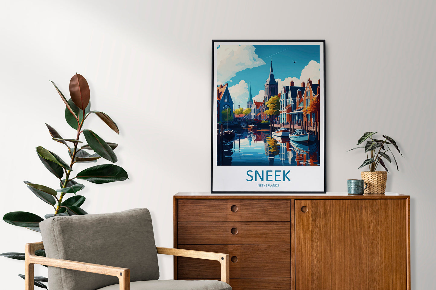Sneek Travel Print Wall Art Sneek Wall Hanging Home Décor Sneek Gift Art Lovers Netherlands Art Lover Gift Sneek Travel Wall Art