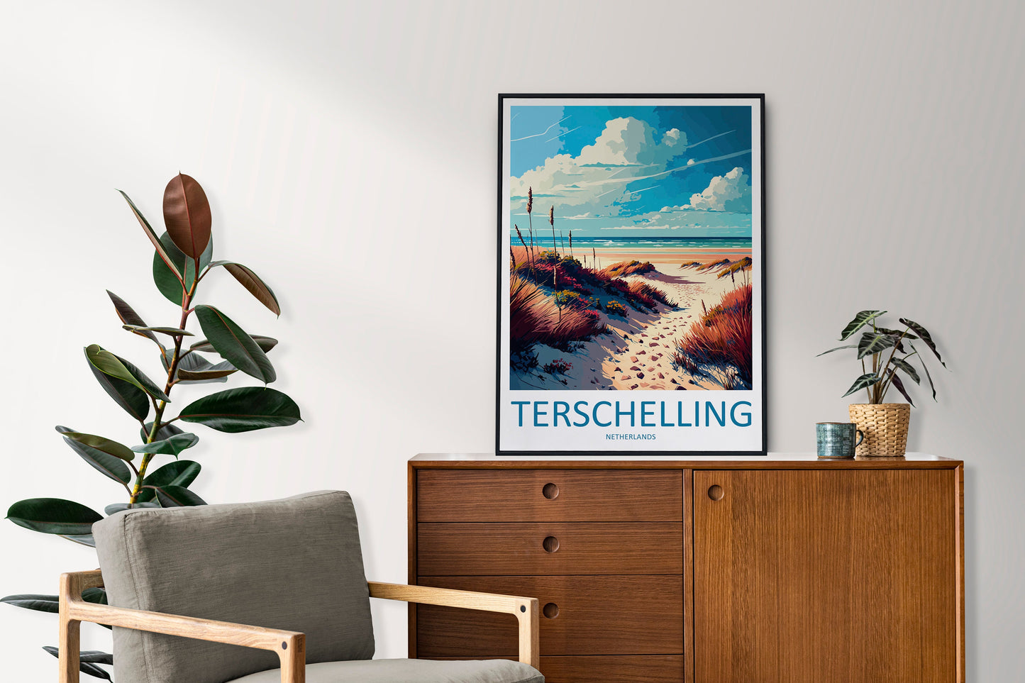 Terschelling Travel Print Wall Art Terschelling Wall Hanging Home Décor Terschelling Gift Art Lovers Netherlands Art Lover Gift Terschelling