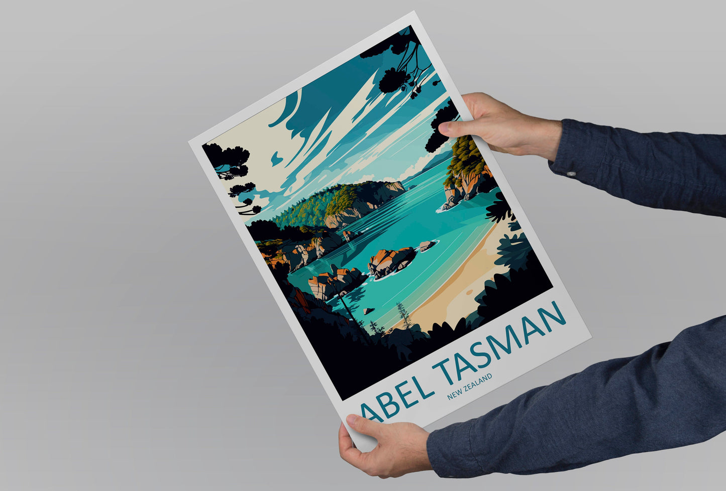 Abel Tasman Travel Print Wall Art Abel Tasman Wall Hanging Home Décor Abel Tasman Gift Art Lovers New Zealand Art Lover Gift Print Art