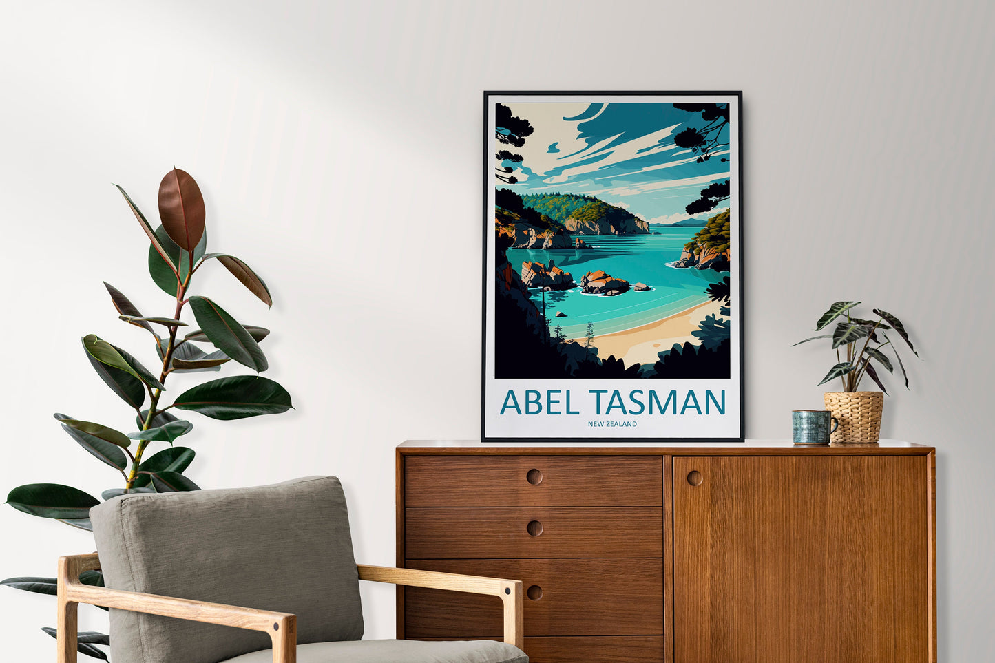 Abel Tasman Travel Print Wall Art Abel Tasman Wall Hanging Home Décor Abel Tasman Gift Art Lovers New Zealand Art Lover Gift Print Art