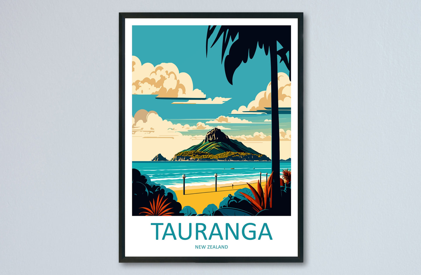 Tauranga Travel Print Wall Art Tauranga Wall Hanging Home Décor Tauranga Gift Art Lovers New Zealand Art Lover Gift Print Art