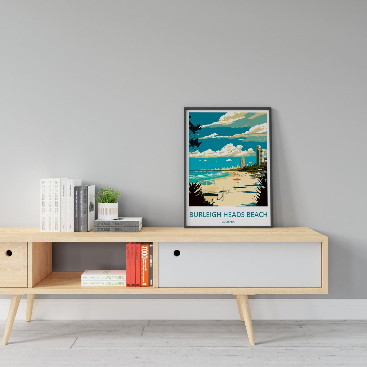 Burleigh Heads Beach Travel Print Wall Art Burleigh Heads Wall Hanging Home Décor Burleigh Heads Beach Gift Art Lovers Wall Art Australia
