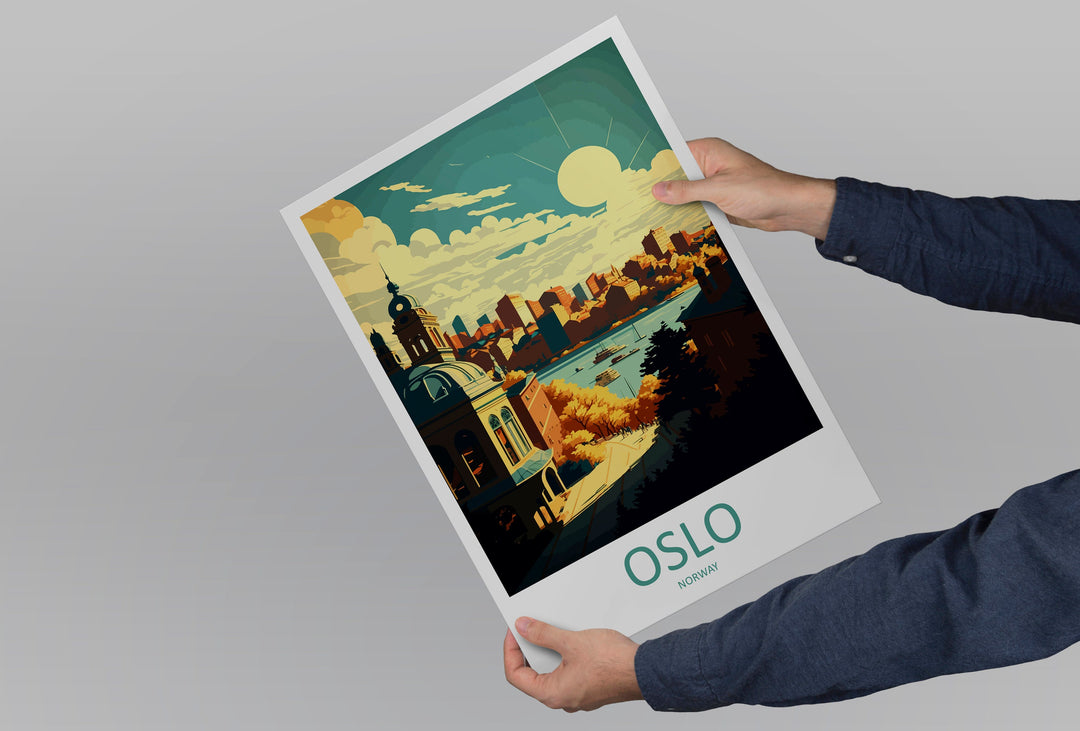 Oslo Travel Print Wall Art Oslo Wall Hanging Home Décor Oslo Gift Art Lovers Norway Art Lover Gift Oslo Travel Art Oslo Wall Decor