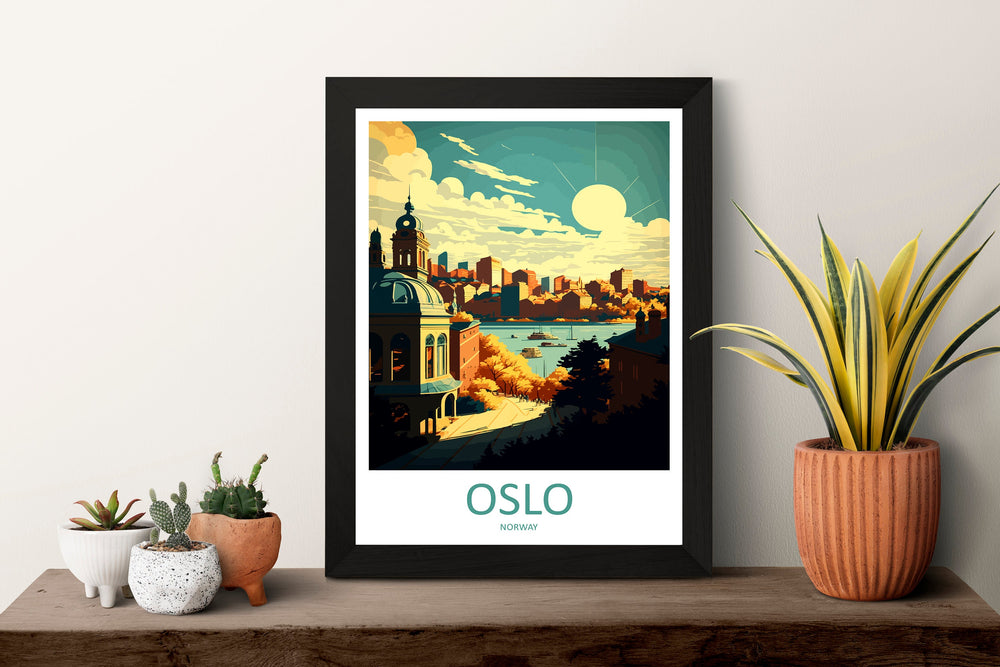 Oslo Travel Print Wall Art Oslo Wall Hanging Home Décor Oslo Gift Art Lovers Norway Art Lover Gift Oslo Travel Art Oslo Wall Decor