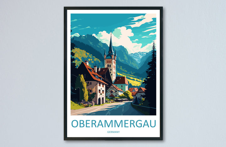 Oberammergau Travel Print Wall Art Oberammergau Wall Hanging Home Décor Oberammergau Gift Art Lovers Germany Art Lover Gift Oberammergau Art