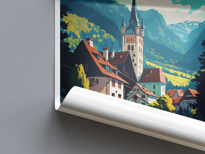 Oberammergau Travel Print Wall Art Oberammergau Wall Hanging Home Décor Oberammergau Gift Art Lovers Germany Art Lover Gift Oberammergau Art