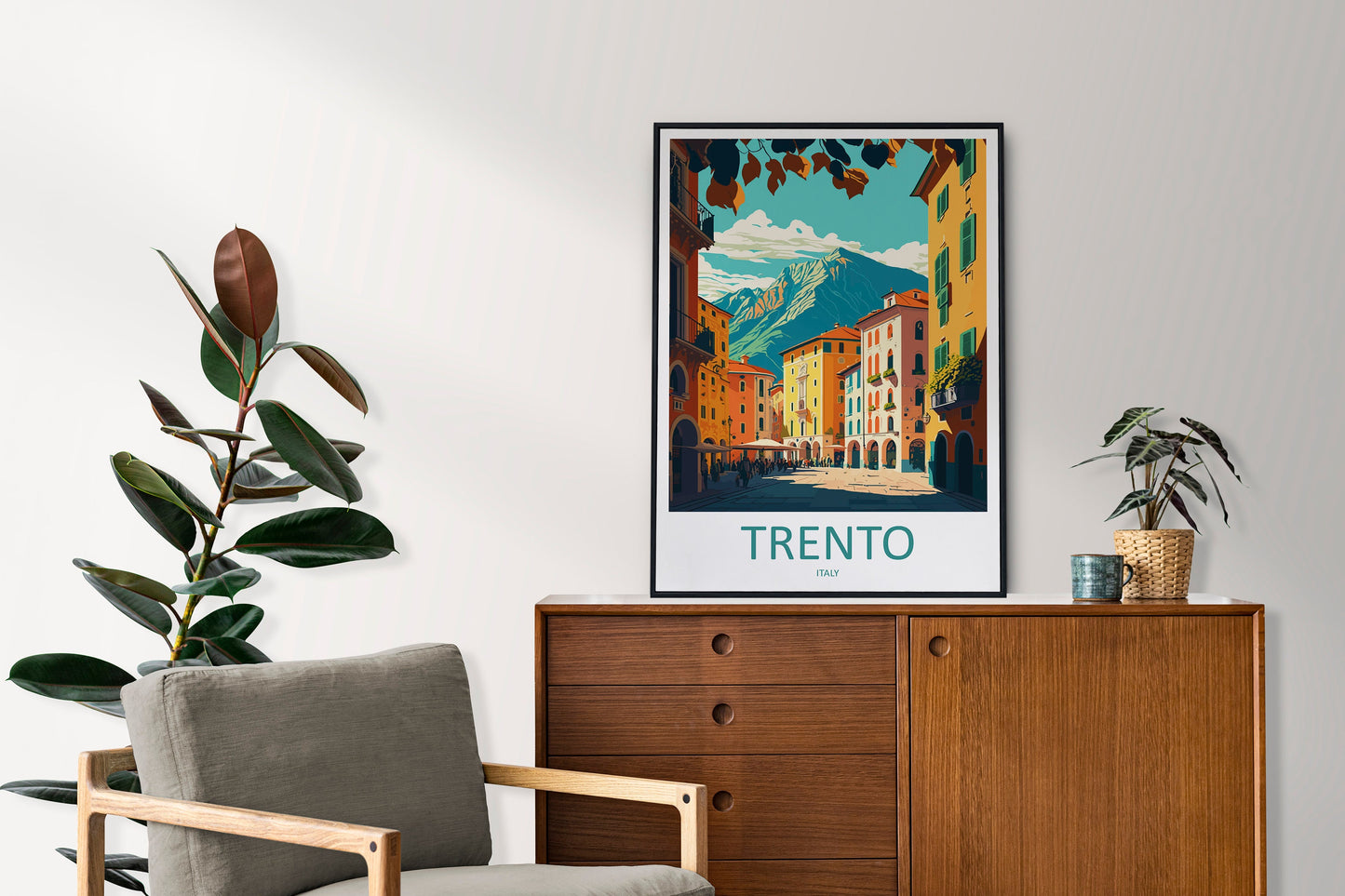 Trento Travel Print Wall Art Trento Italy Wall Hanging Home Decoration Trento Gift Art Lovers Wall Art Print Trento Italy Art Trento Print