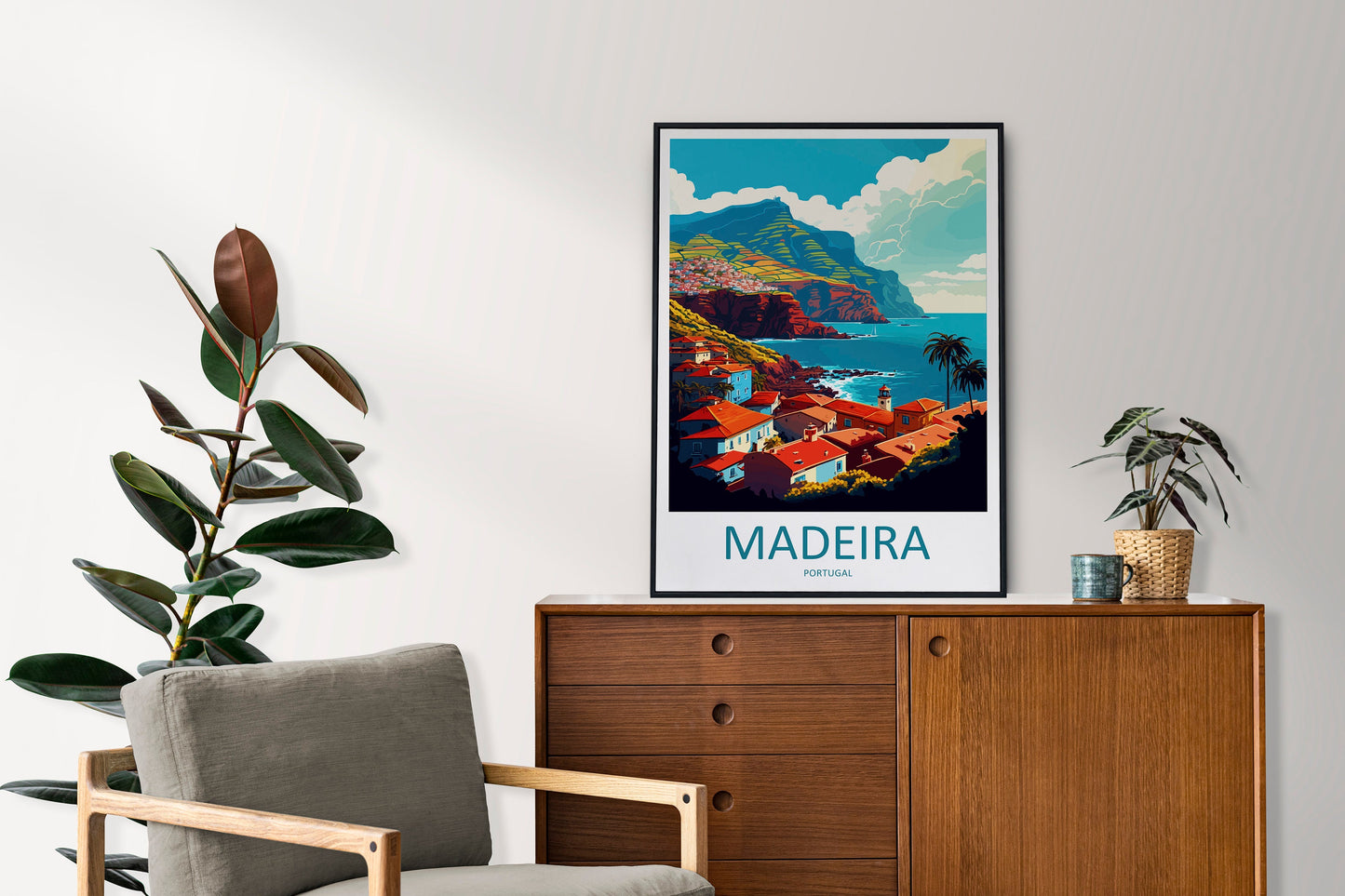 Madeira Travel Print Wall Art Madeira Wall Hanging Home Décor Madeira Gift Art Lovers Portugal Art Lover Gift Madeira Wall Décor