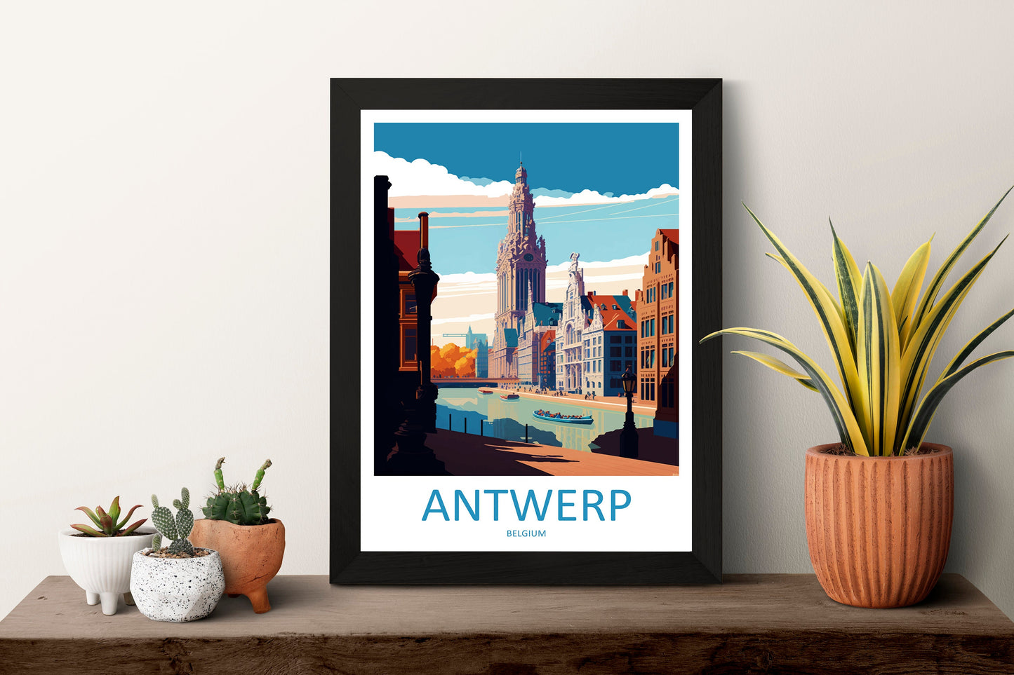 Antwerp Travel Print Wall Art Antwerp Wall Hanging Home Décor Antwerp Gift Art Lovers Belgium Art Lover Gift Antwerp Wall Décor