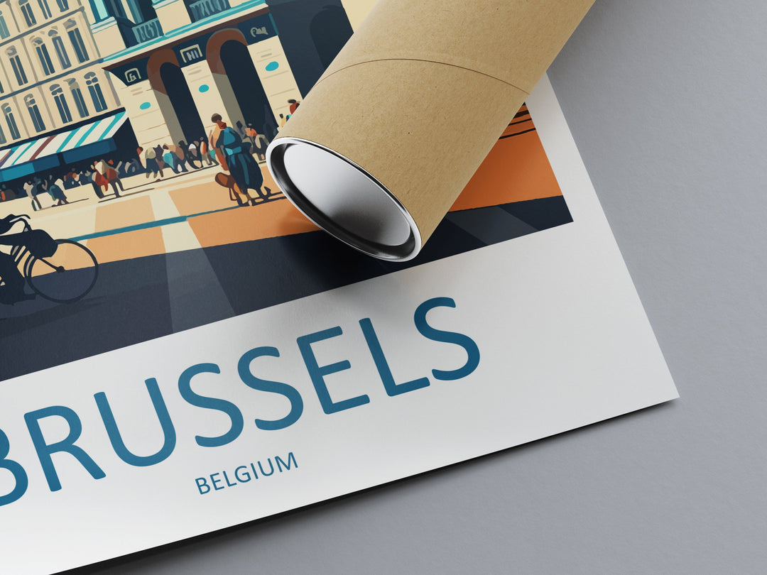 Brussels Travel Print Wall Art Brussels Wall Hanging Home Décor Brussels Gift Art Lovers Belgium Art Lover Gift Brussels Wall Décor