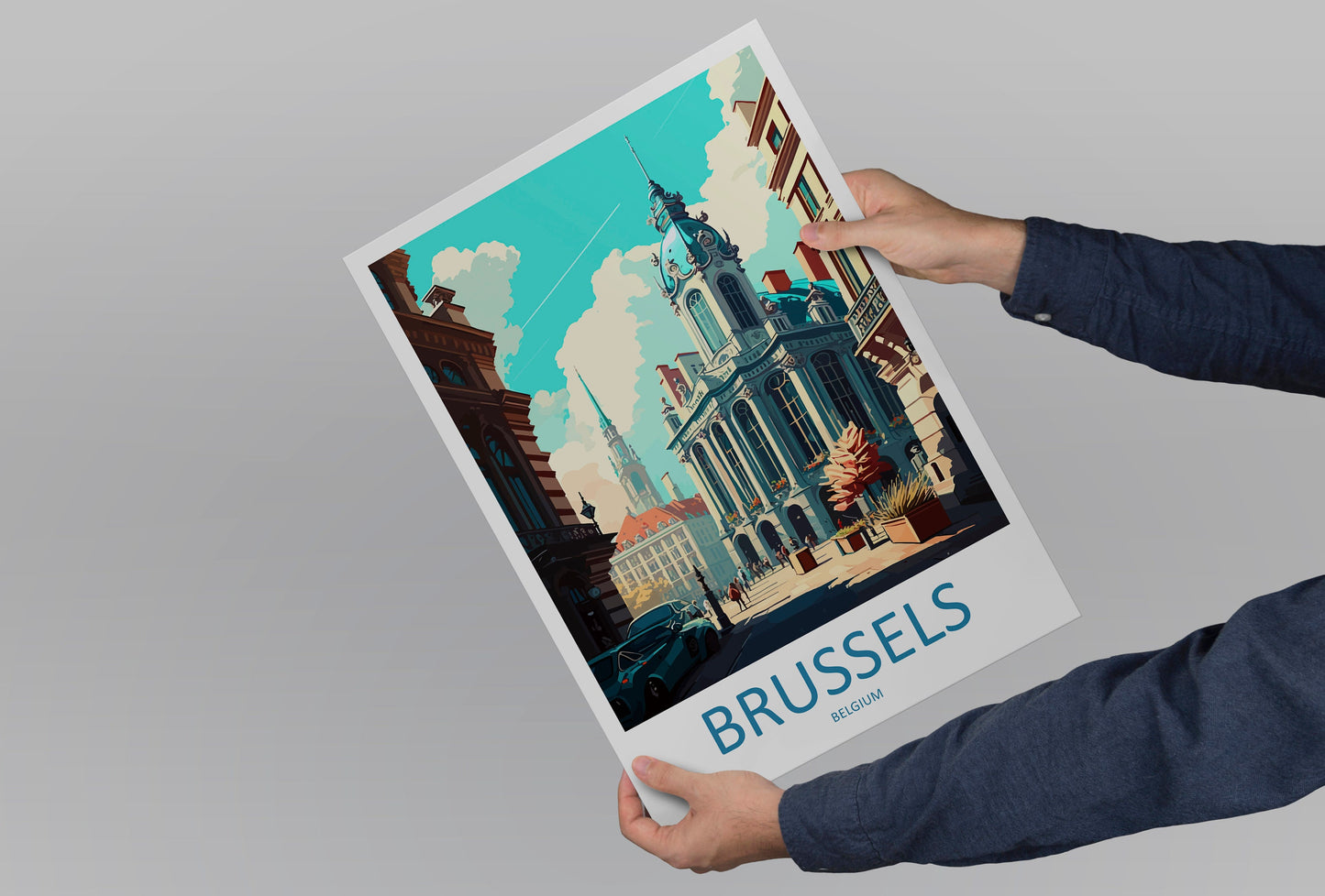 Brussels Travel Print Wall Art Brussels Wall Hanging Home Décor Brussels Gift Art Lovers Belgium Art Lover Gift Brussels Wall Décor