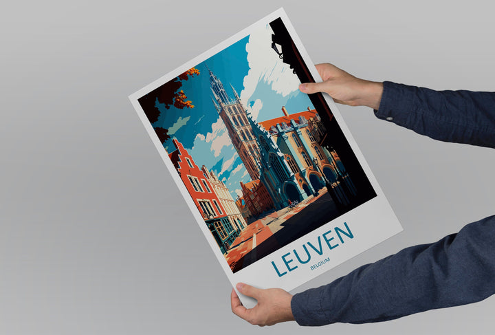 Leuven Travel Print Wall Art Leuven Wall Hanging Home Décor Leuven Gift Art Lovers Belgium Art Lover Gift Leuven Wall Décor