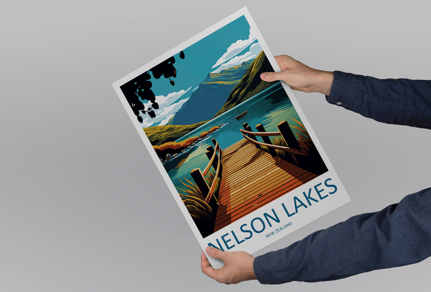 Nelson Lakes Travel Print Wall Art Nelson Lakes Wall Hanging Home Décor Nelson Lakes Gift Art Lovers New Zealand Art Lover Gift Print Art