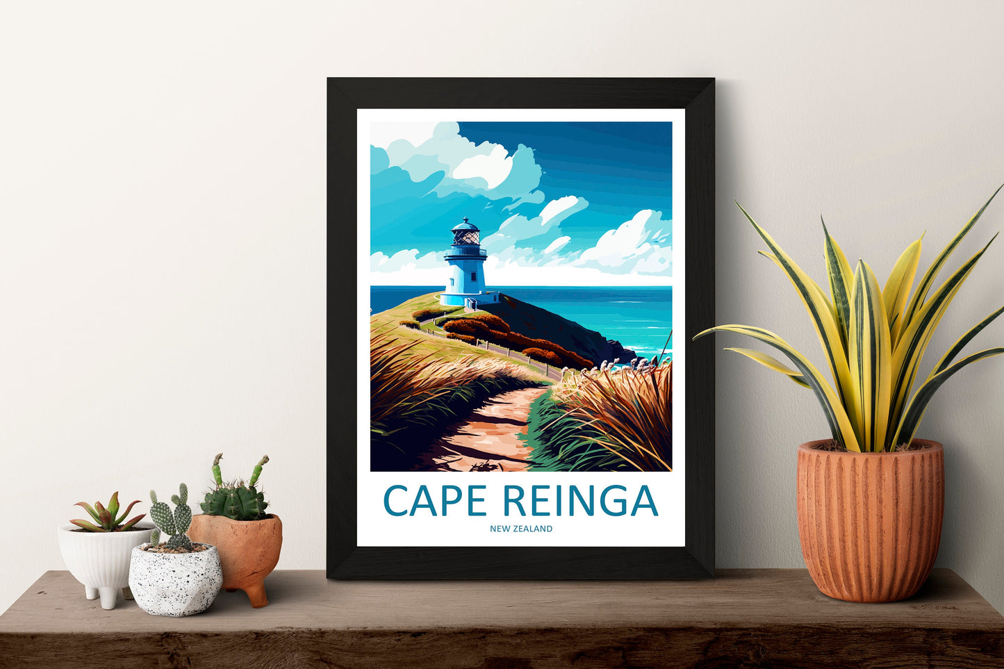 Cape Reinga Travel Print Wall Art Cape Reinga Wall Hanging Home Décor Cape Reinga Gift Art Lovers New Zealand Art Lover Gift Print Art