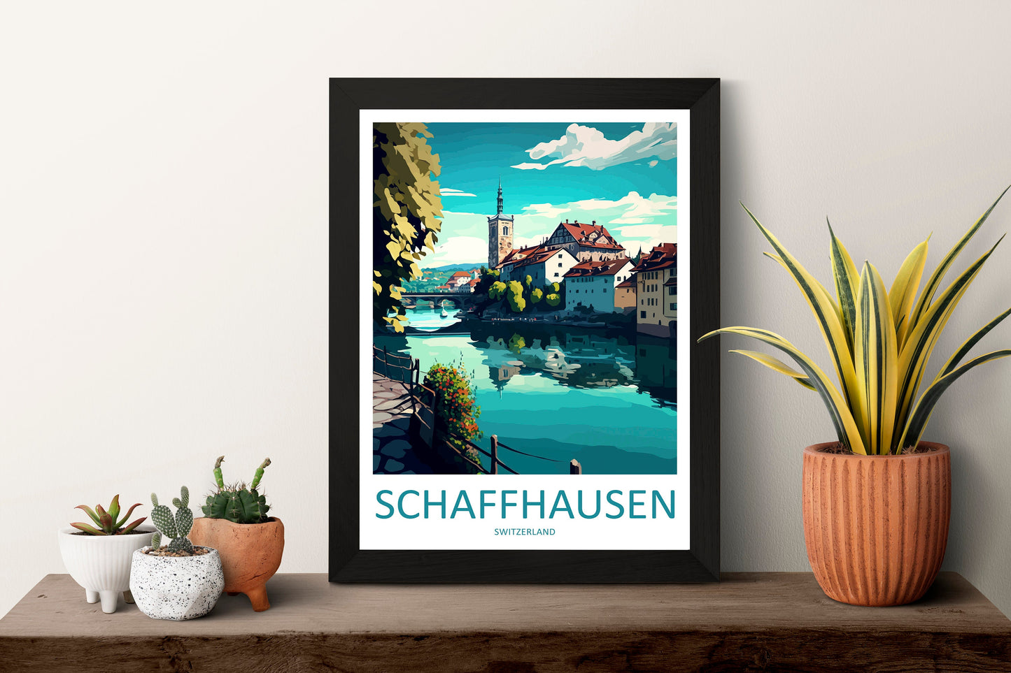 Schaffhausen Travel Print Wall Art Schaffhausen Wall Hanging Home Décor Schaffhausen Gift Art Lovers Switzerland Art Lover Gift Schaffhausen