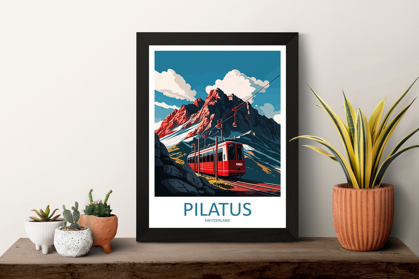 Pilatus Travel Print Wall Art Pilatus Wall Hanging Home Décor Pilatus Gift Art Lovers Switzerland Art Lover Gift Pilatus Travel Art