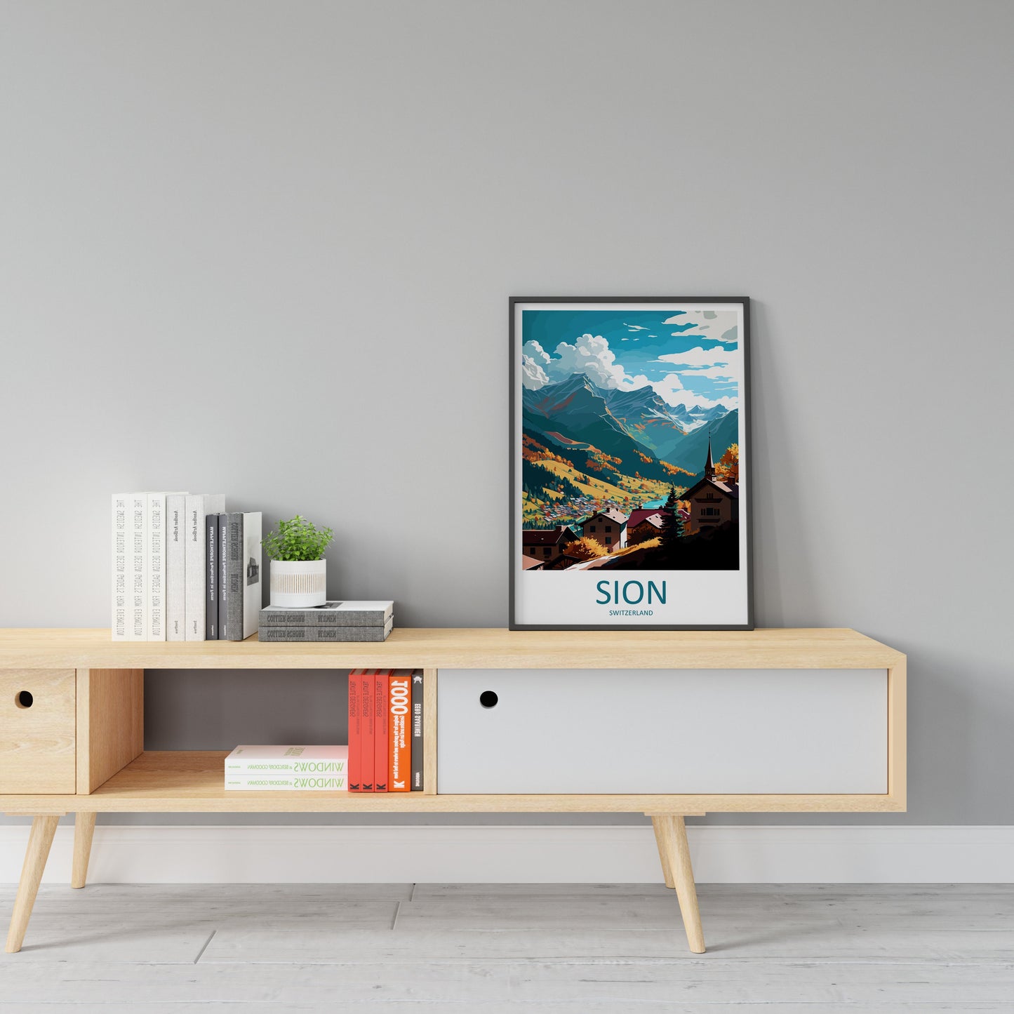 Sion Travel Print Wall Art Sion Wall Hanging Home Décor Sion Gift Art Lovers Switzerland Art Lover Gift Sion Travel Art Wall Gift