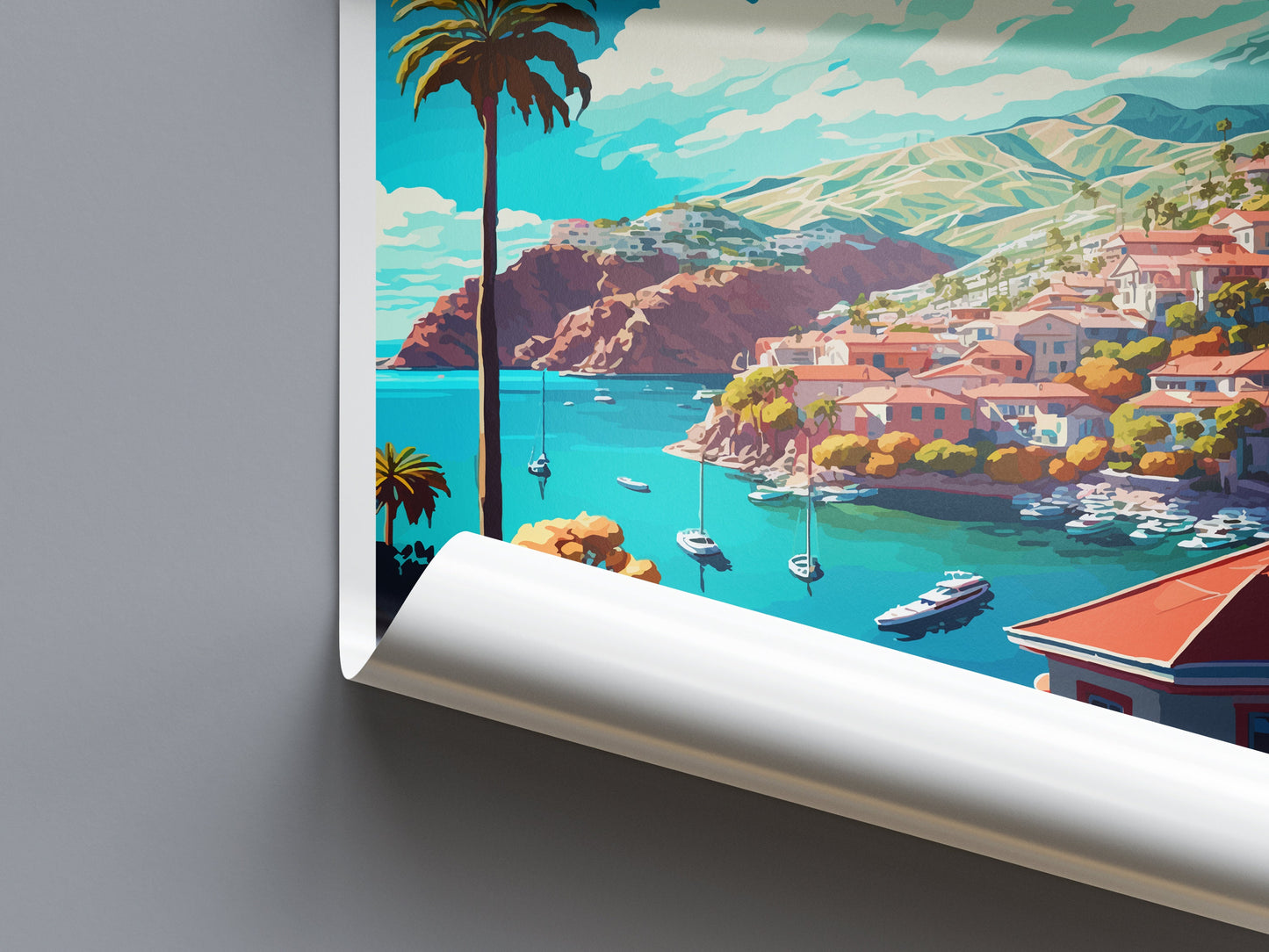 Catalina Island Travel Print Wall Art Catalina Island Wall Hanging Home Décor Catalina Island Gift Art Lovers California Art Lover Gift