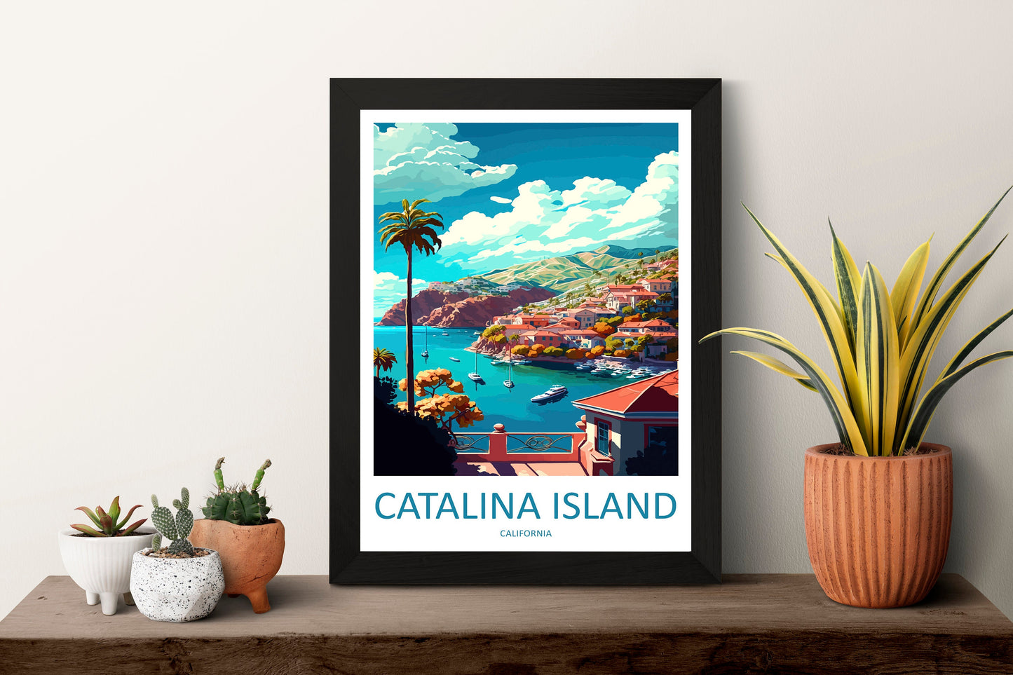 Catalina Island Travel Print Wall Art Catalina Island Wall Hanging Home Décor Catalina Island Gift Art Lovers California Art Lover Gift
