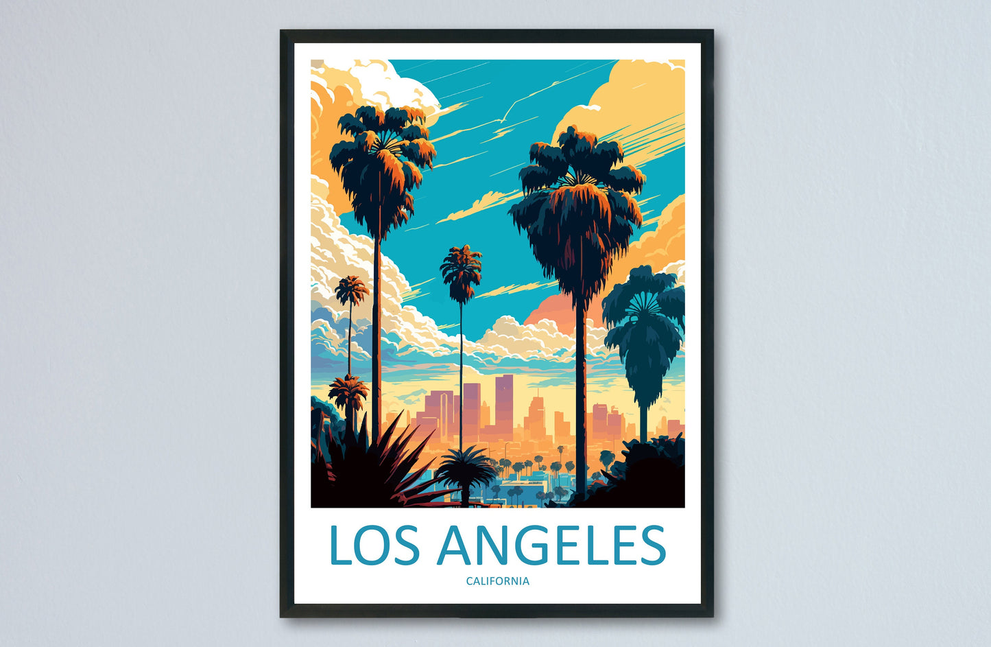 Los Angeles Travel Print Wall Art Los Angeles Wall Hanging Home Décor Los Angeles Gift Art Lovers California Art Lover Gift Los Angeles Deco