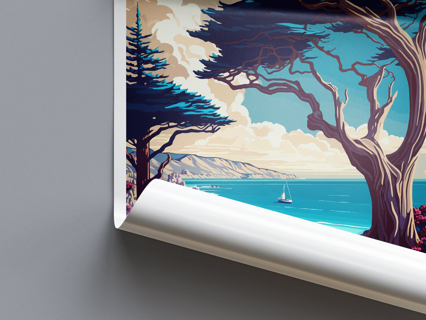 Monterey Bay Travel Print Wall Art Monterey Bay Wall Hanging Home Décor Monterey Bay Gift Art Lovers California Art Lover Gift Monterey Bay